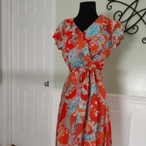 MSK Petite mock, wrap dress